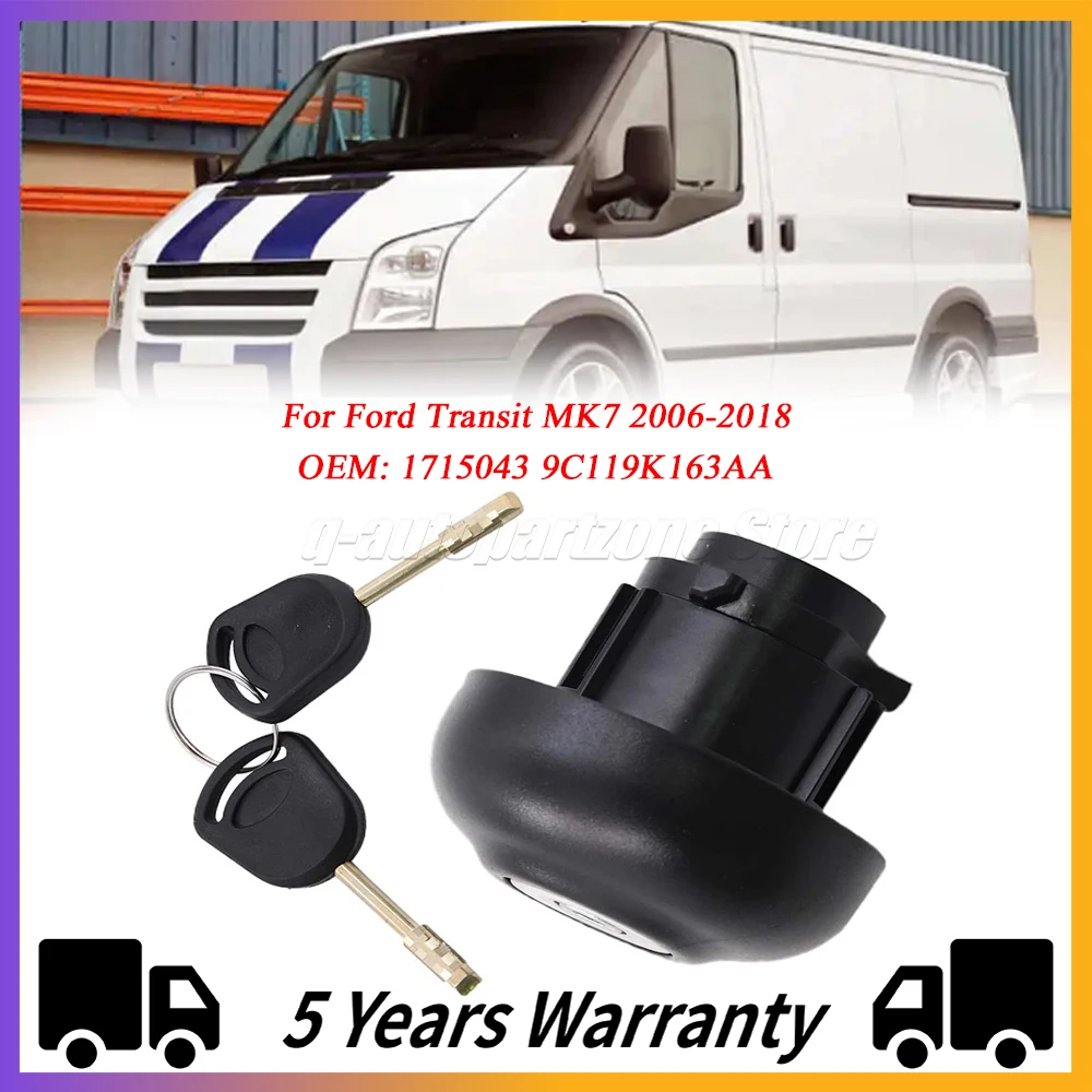 1715043 New Anti Theft Diesel Fuel Cap Lock With 2 Keys kit For Ford Transit MK7 2006-2018 9C119K163AA