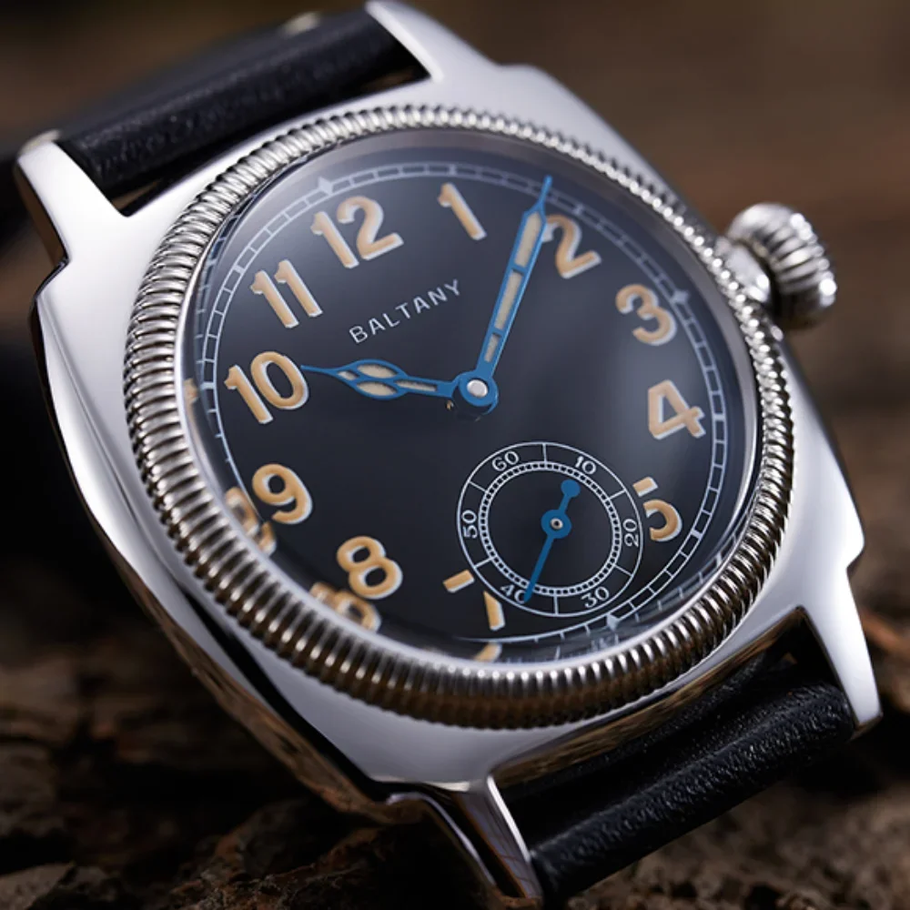 Baltany nuovo orologio automatico mechanincal abito Vintage orologio MOP quadrante Sub secondi lancette cattedrale Retro luminoso 200M impermeabile