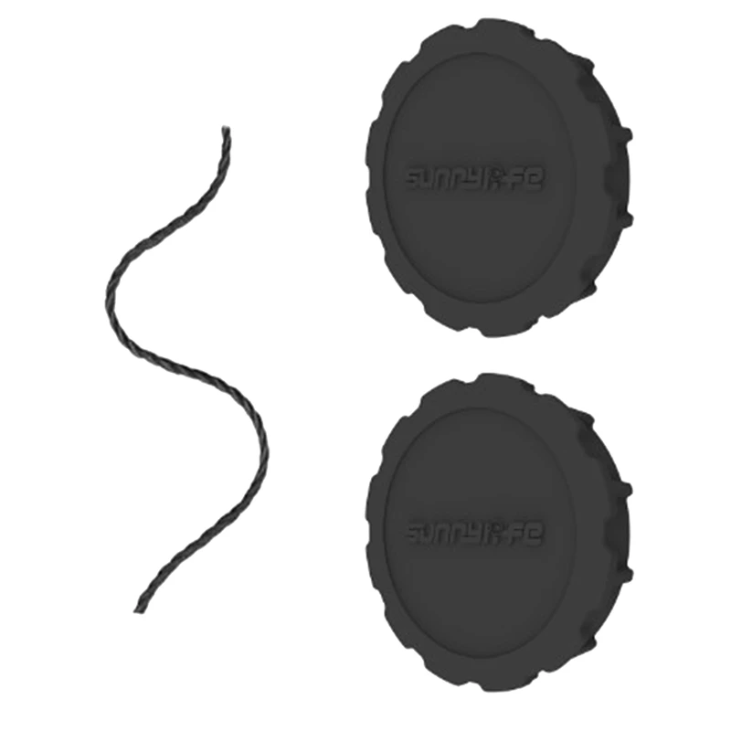 SUNNYLIFE dla OSMO ACTION4/3 silikonowa osłona obiektywu pokrywa 2 sztuk/zestaw kamera sportowa futerał ochronny Shell odporny na wstrząsy ze smyczą