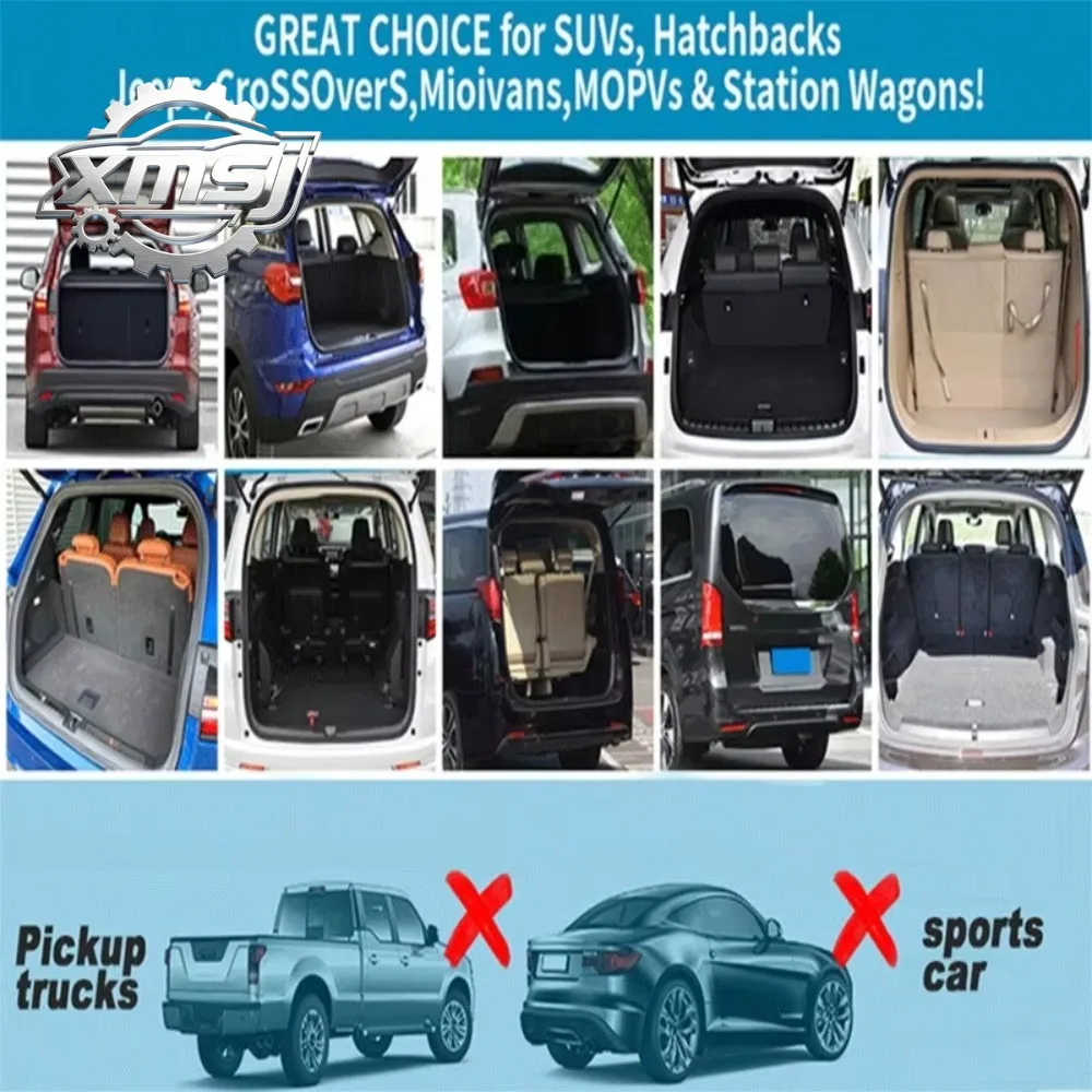 Car Trunk Luggage Secureor With , Anti-Slip Trunk Divir Suitable For Car Trunks 6 Pieces