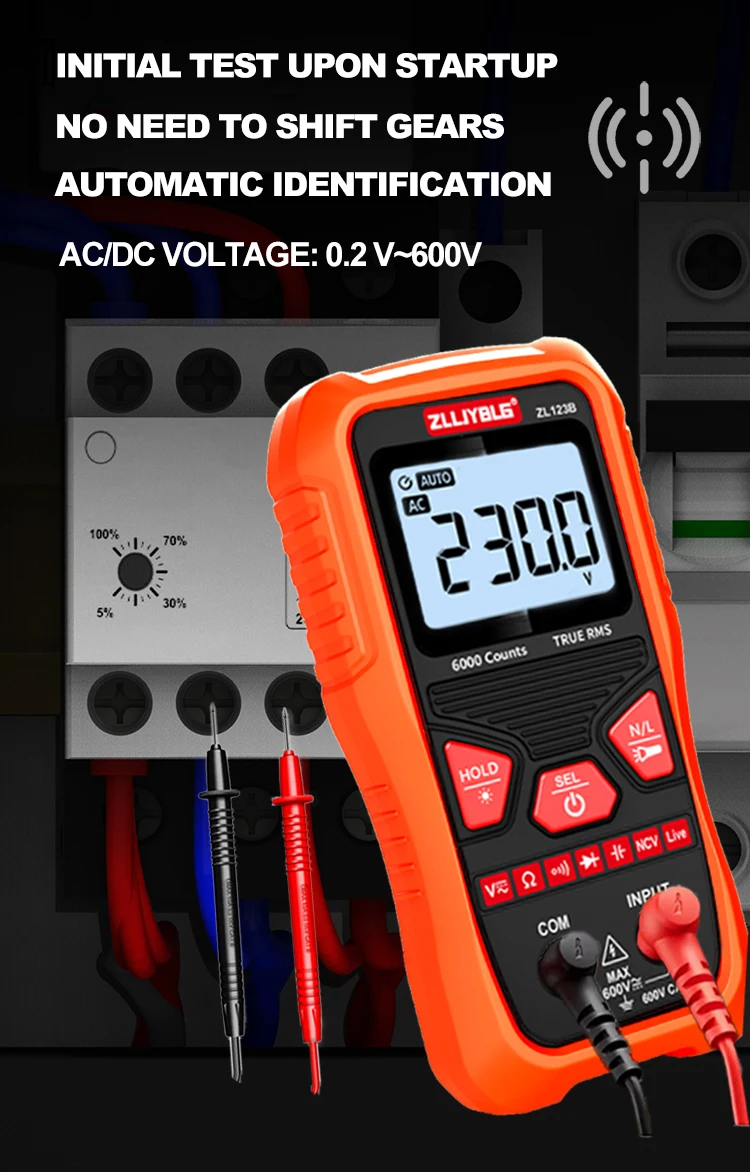 Mini Digital Multimeter Smart Elektriker Tester Für DC/AC Spannung Kapazität Ohm Hz NCV Professionelle Multitester – Detail 3