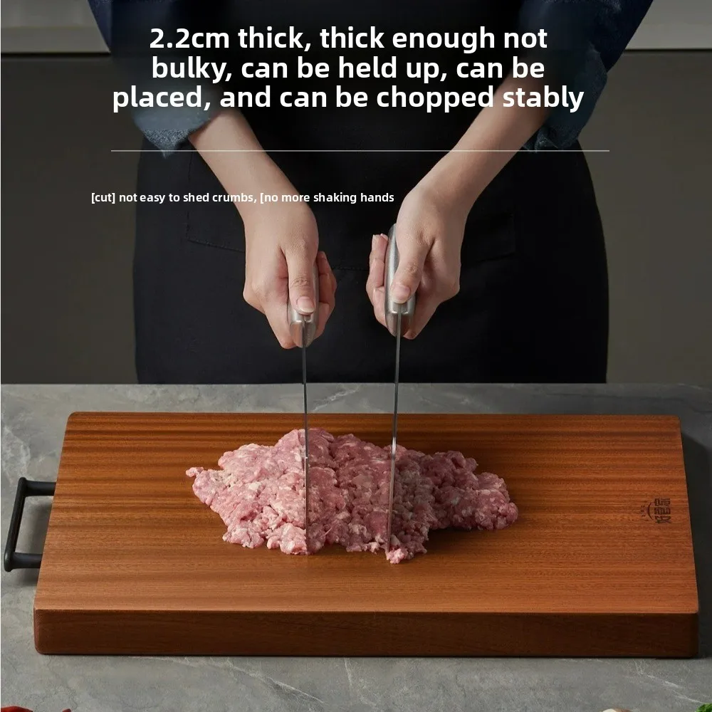 

Thickened Wood Cutting Board No Paint Double-sided Chopping Board No Wax Not Easy To Crack Kitchen Cutting Board