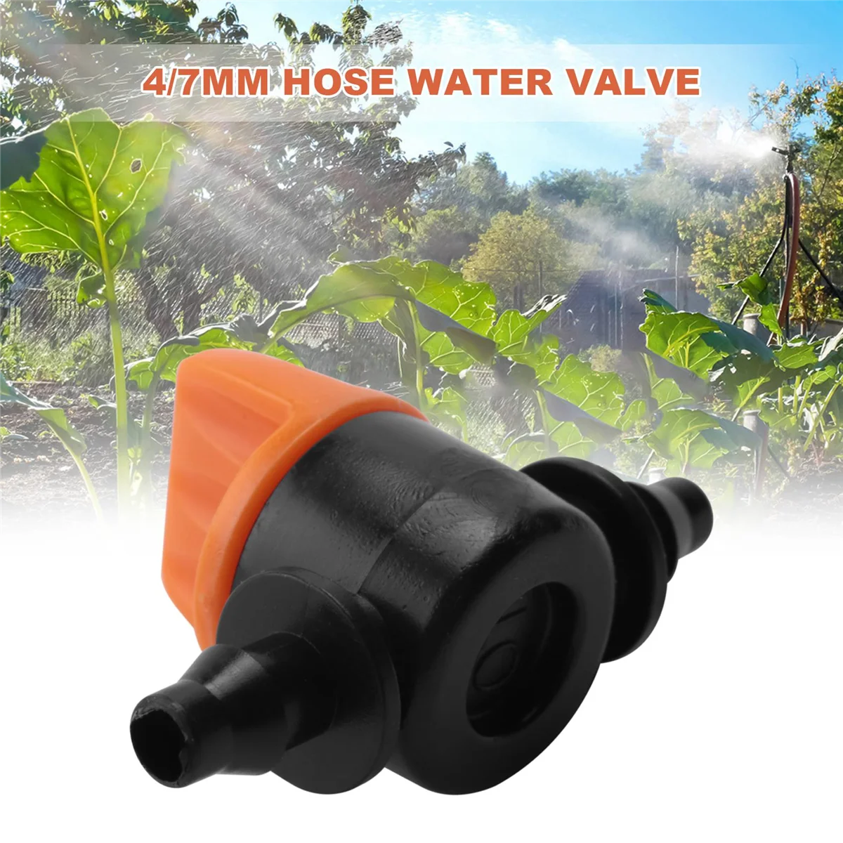 

ABNQ 50Pcs 1/4Inch Pipe Mini Valve 4/7mm Hose Controller Barbed Adapter Agriculture Drip Irrigation Watering System Fitting