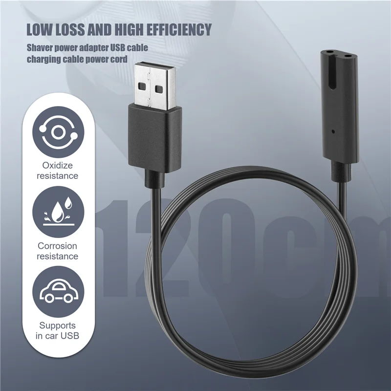 A59E-convient pour FLYCO FS371 372 373 871 339 375 376 adaptateur d'alimentation pour rasoir câble USB câble de chargement cordon d'alimentation