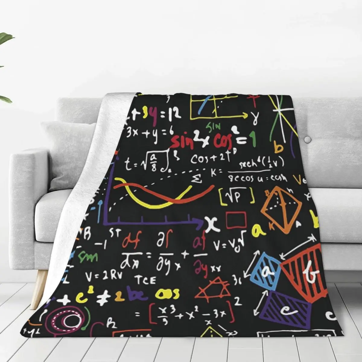 Maths Equations Blankets Flannel Lightweight Sofa Throw Blankets For Home Bedroom Travel Throws Bedspread Quilt