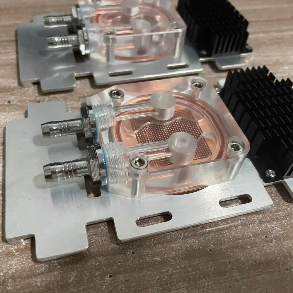 New For Nvidia V100 PG199 A100-SXM2 300W All Aluminum Cooler Cooling Block Purple Copper Water-cooled GPU Heat Dissipation Plate view 6