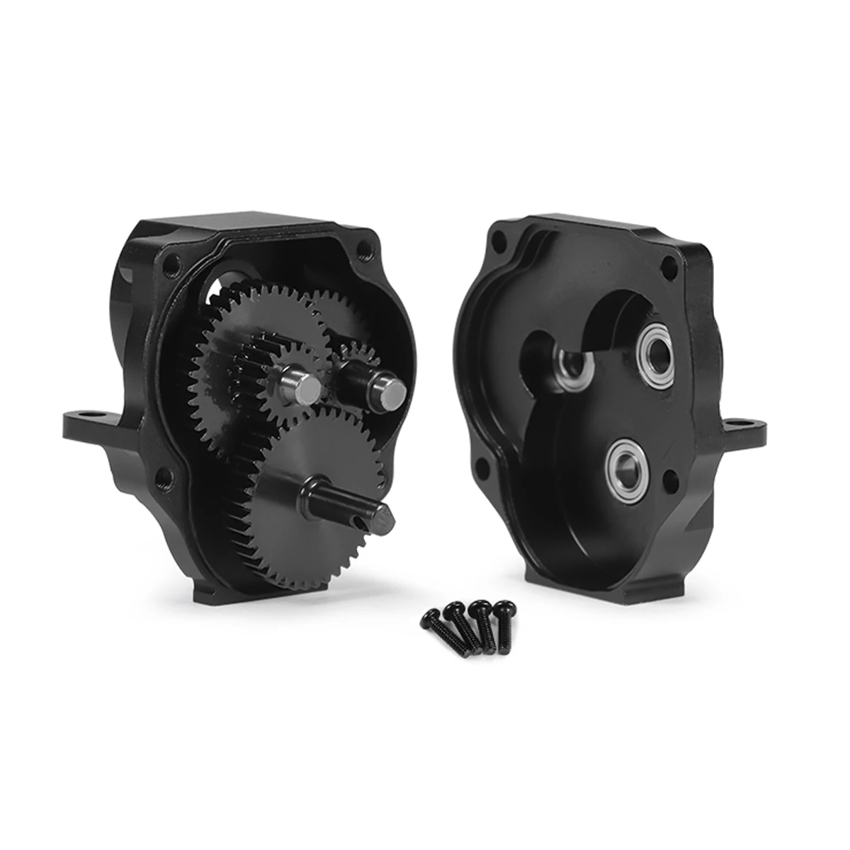 Aliuminum Alloy Gearbox Housing Transmission Set 11T Pinion Skid Plate for 1/18 RC Crawler TRX4M Bronco Defender Upgrade Parts