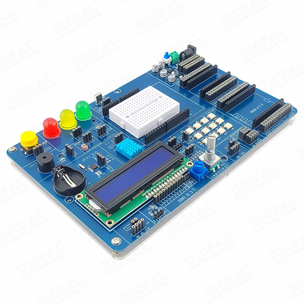 ESP8266 ATmega328P IOT Development Board Module for Arduino IDE Learning NRF24L01 LED RGB DHT11 LCD1602 HC-06 HC-SR04 DS1307