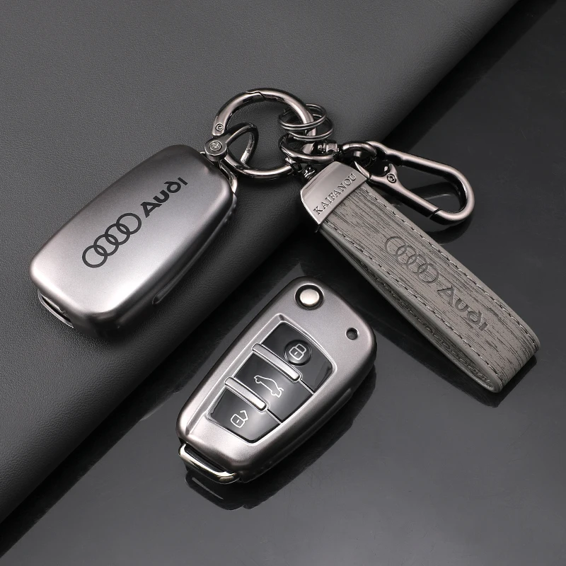 

Car Flip Key Case Cover Protector Shell For Audi A3 A4 A4L B5 B6 B7 B8 B9 A5 A6 A6L C5 C6 Q3 Q5 Q7 S5 S7 RS3 TT Auto Accessories