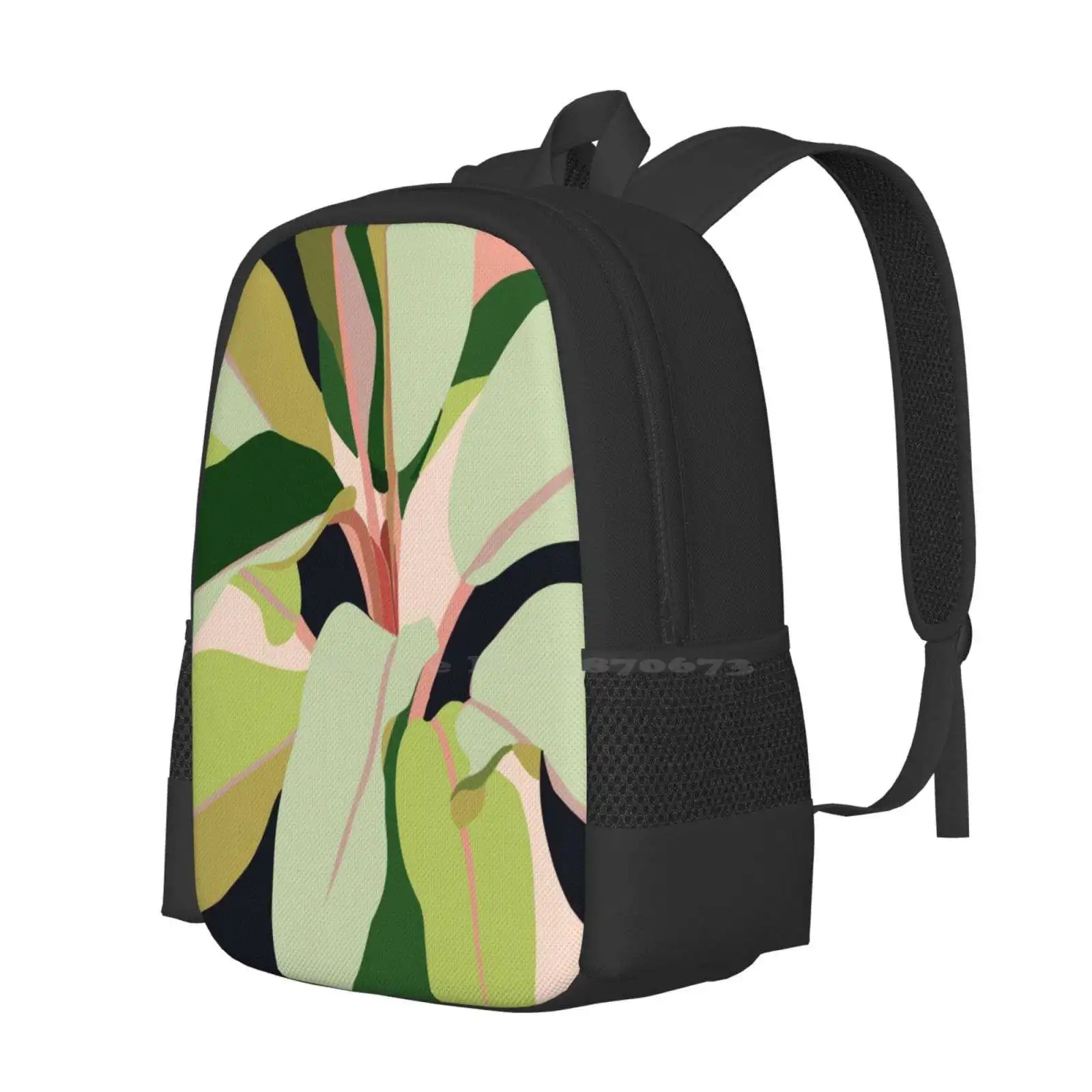 To Plant A Garden Is To Believe In Tomorrow #Painting #Illustration 3D Print Design Backpack Student Bag Plants Botanical