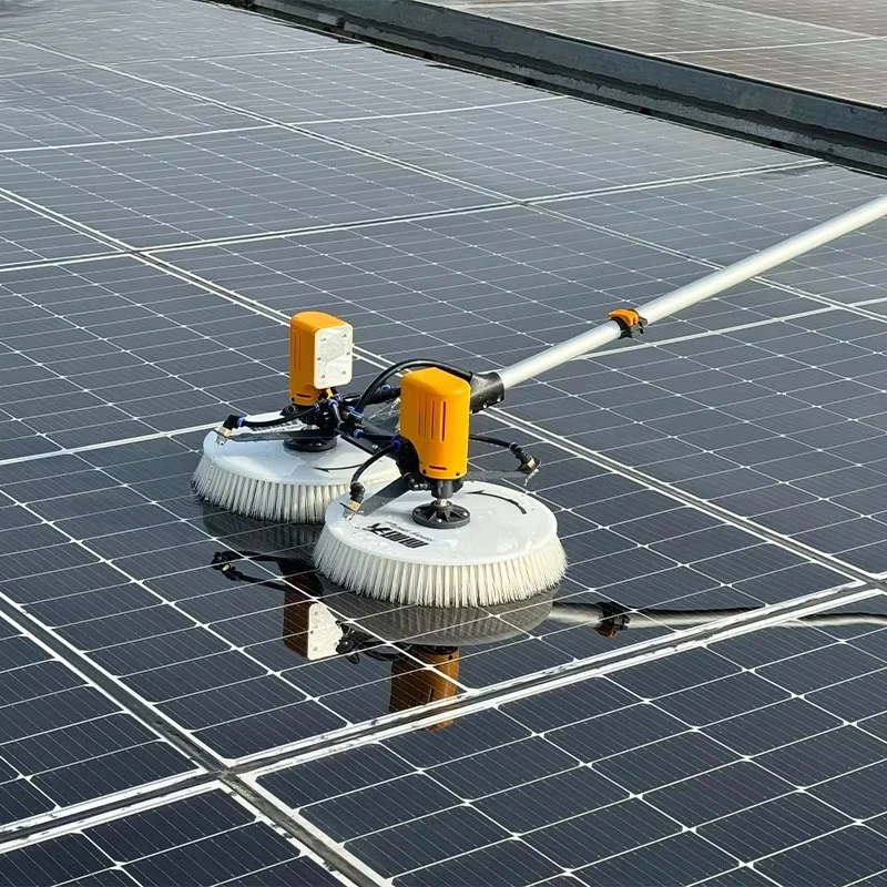 

Электрическая щетка для чистки солнечных панелей X43 XYT с двумя головками, телескопической ручкой и мягкой щеткой для очистки водой