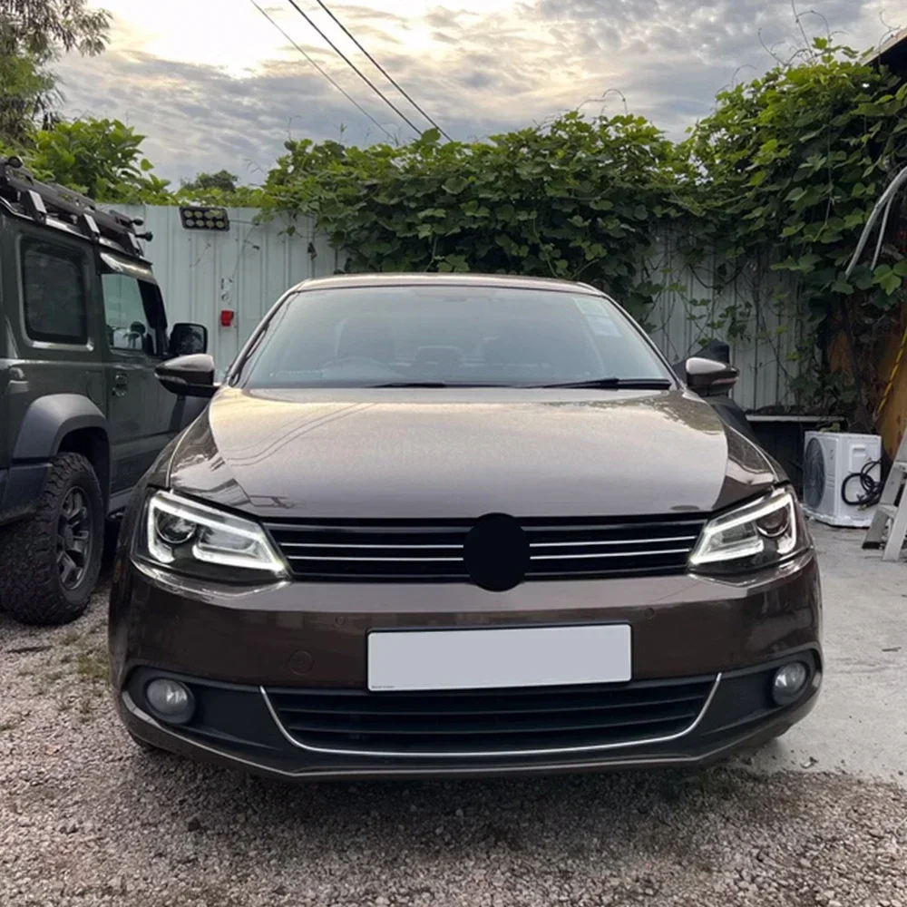 مجموعة مصابيح أمامية للسيارة لسيارة فولكس فاجن بولو 2011-2017 LED المصابيح الأمامية للسيارات ترقية عالية التكوين ملحقات عدسة العرض