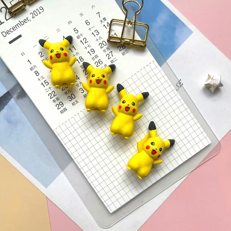 Pokemon gomma Cartoon Anime Figure Pikachu studente scuola forniture di cancelleria per bambino novità creativa gomme da cancellare giocattolo di