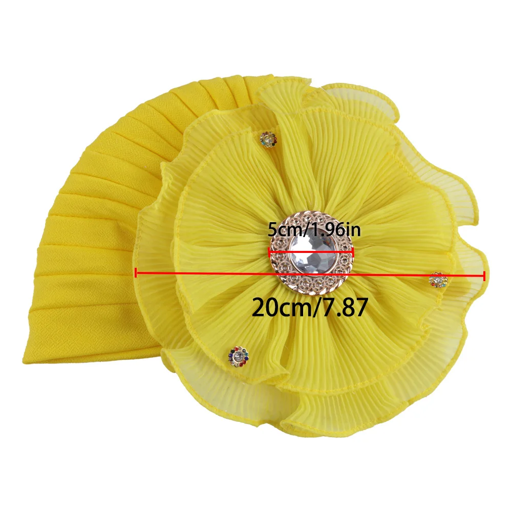 

Новый цветок тюрбан, женская шапка в африканском стиле, повязка на голову, шляпа, Нигерия, свадебная вечеринка, головной убор, мусульманский платок, капот, хиджаб, бриллианты, головной убор