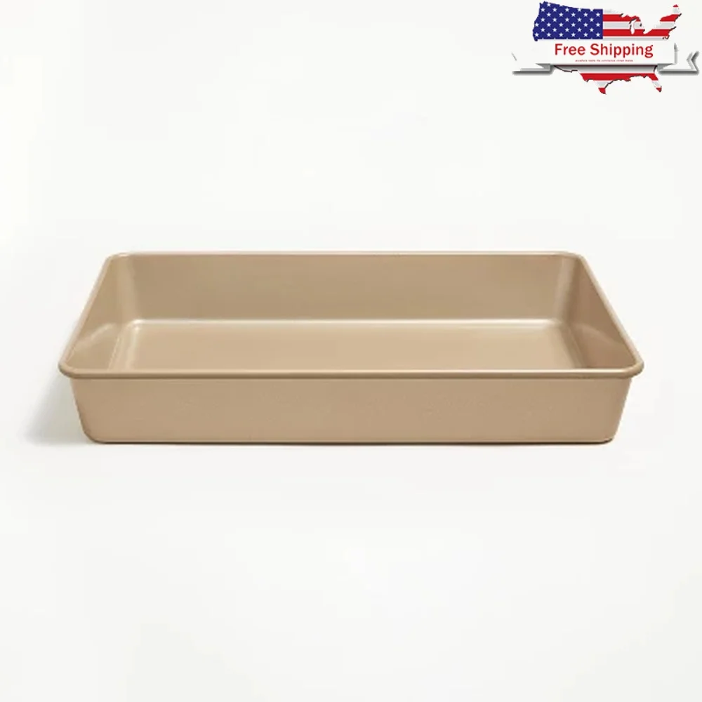 

Nonstick Aluminized Steel Cake Pan 9x13 Rectangular Oven Safe Dishwasher Safe Baking Tool Cakes Bread and More