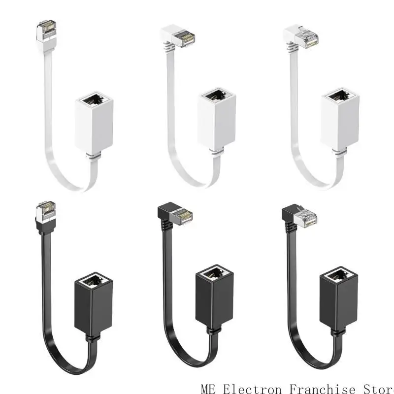 T5EA prosty kąt Ethernet Kabel 90 stopni CAT7 Ethernet Kabel 10 Gbps 10G Gigabit Internet Networking Lan Cords na PC