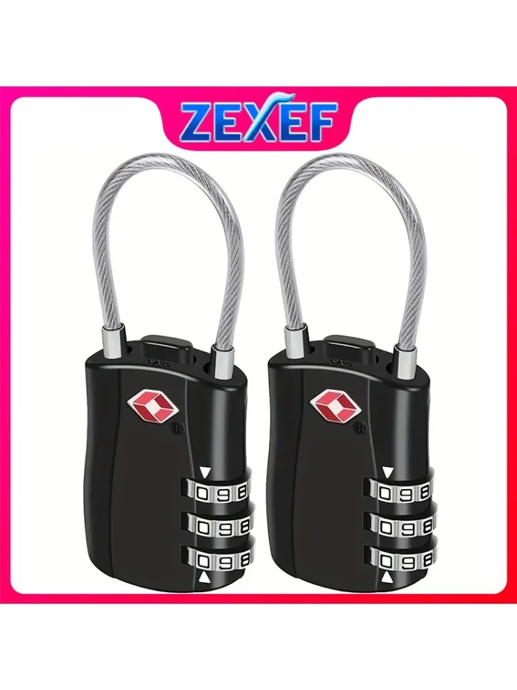 AliExpress ZEXEF TSA Lock for Luggage Backpack Padlock Bike Combination Alloy Body Bag Travel Gym Suit Lockers Door 1/2 padlock with codes