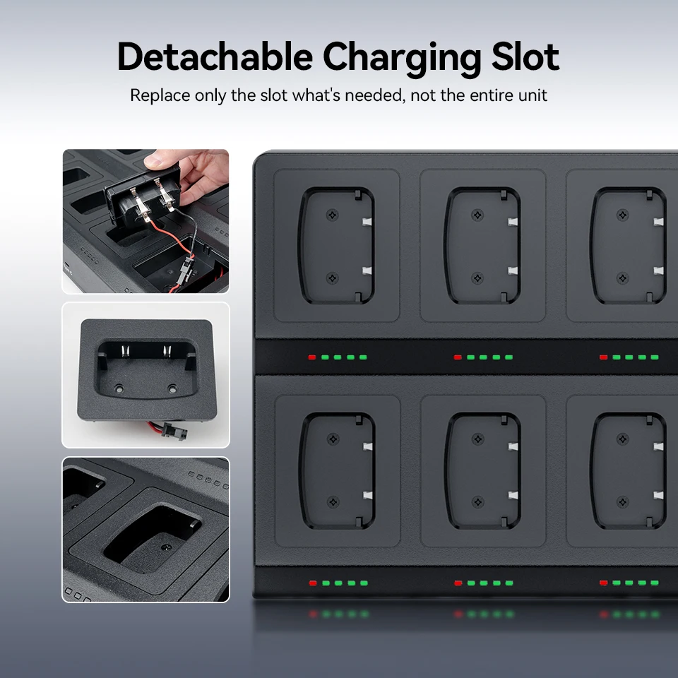 Retevis RTC777T 10-Way Walkie Talkie Multi-Unit Gang Charger Radio 10 Way Charger Radio Aksesoris untuk Retevis H777/H777D/H777H