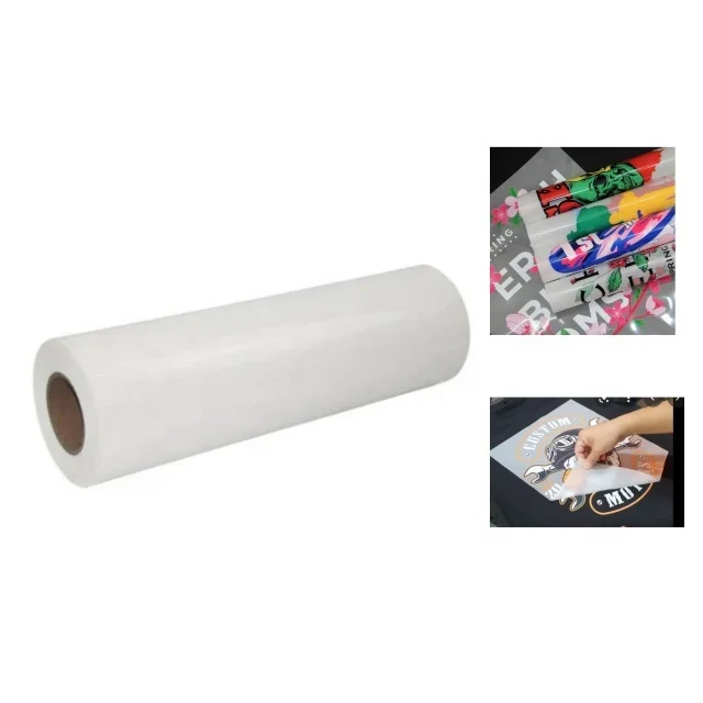 dtf film 60cm roll Hot peel Single side 75 micro 60cmx100m DTF PET FILM ROLL for heat transfer printer