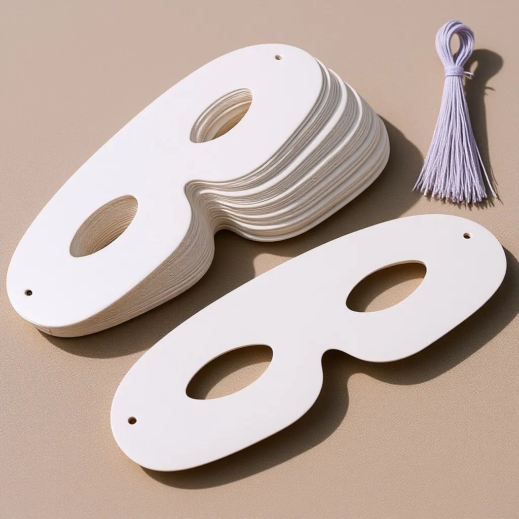 

40Sets Blank White Masks DIY Hand Painted Masquerade Masks Party Cosplay Halloween Costume Supplies Creative Craft Decorations