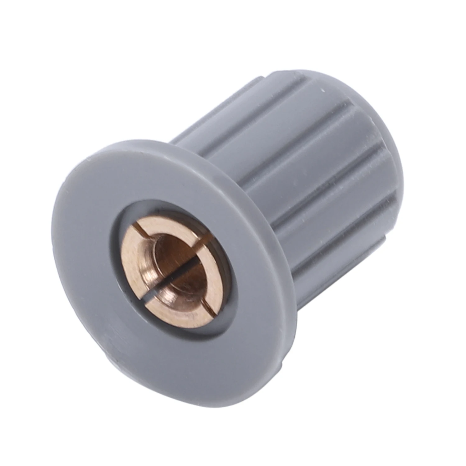 DT17 Potentiometer Knob 5pcs 4mm Shaft Diameter 16mm Diameter Control Knob for Audio Equipment Gray Brass Tone