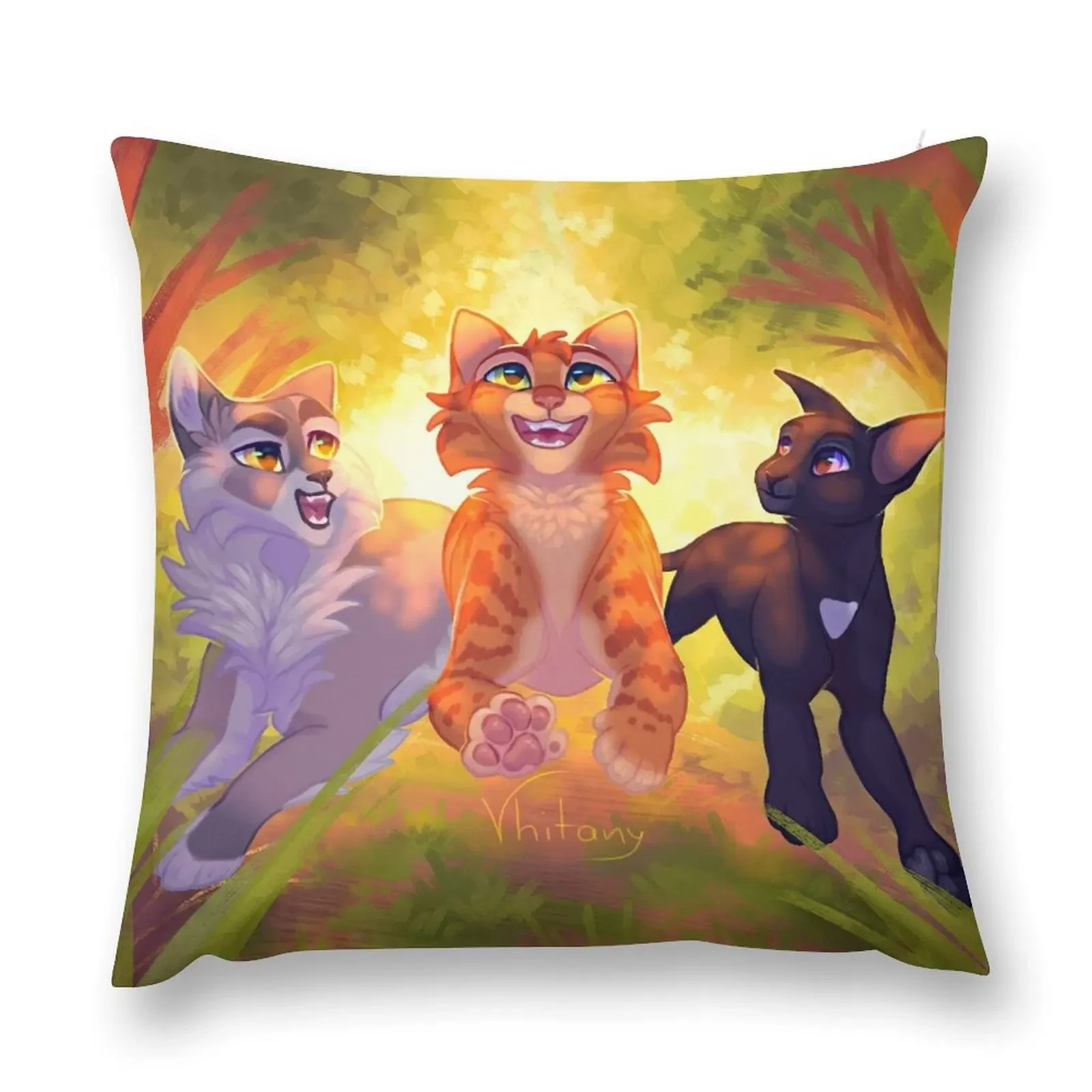 

Warriors - Best Friends Throw Pillow Cushions For Children pillows decor home pillow