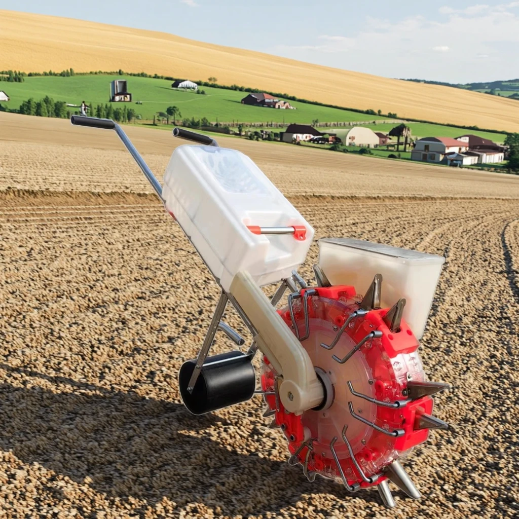 آلة بذارة الذرة التي يتم دفعها يدويًا ABS الأكثر مبيعًا، زرع الأرز للزراعة، مضخة تصنيع الحدائق الجديدة #3