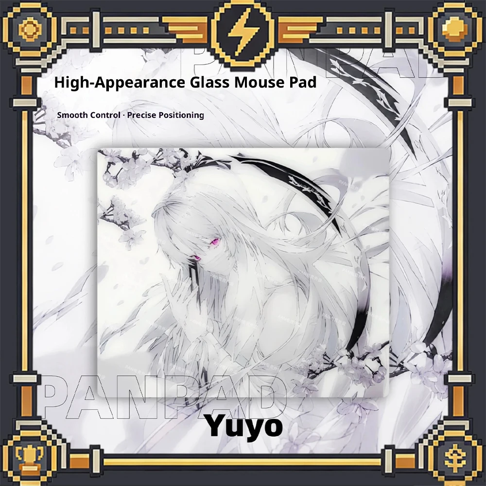 PAN Esports Kyomi Yuyo Glass Gaming Mousepad FPS Both Control And Smooth Mouse Pad For VALORANT TTK CSGO PC Accessories Gifts