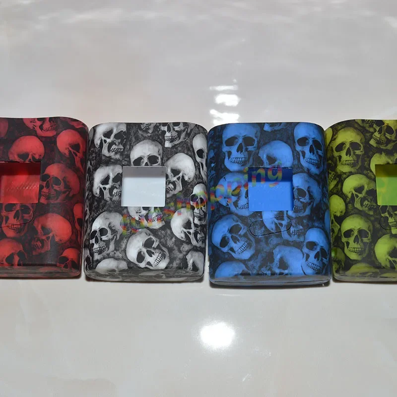 Nuovo Design a colori casuali AL85 custodia protettiva in Silicone con testa di teschio custodia protettiva in Silicone per SMOK Alien 85W Box Mod Alien Mini Alien Baby