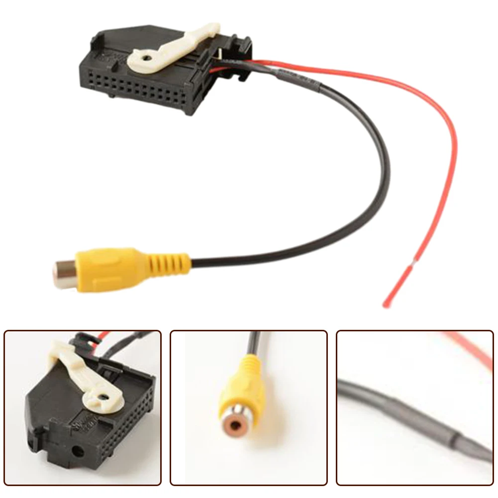 

Car 26PIN Reversing Cable RVC Reverse Backup Camera RCA Cable Adaptor For Skoda 26 Pin Connector Black ABS Accessories Parts