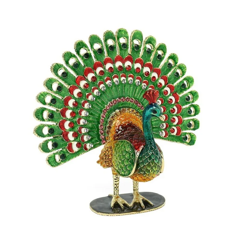 

Fashion home ornaments, peacock decorative box scenic souvenirs