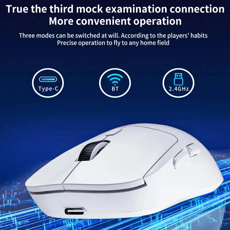 Wireless Mouse Bluetooth 2.4G Three-Mode Rechargeable Ergonomic Office Gaming Portable Mice For iPad PC Laptop TV Mouse