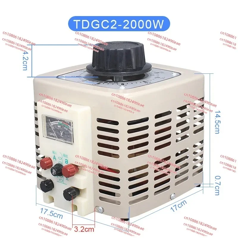 2KW Single-Phase AC Contact Voltage Regulator Variac Power Converter Voltage Transformer 220V To 0-250V TDGC2-2KVA