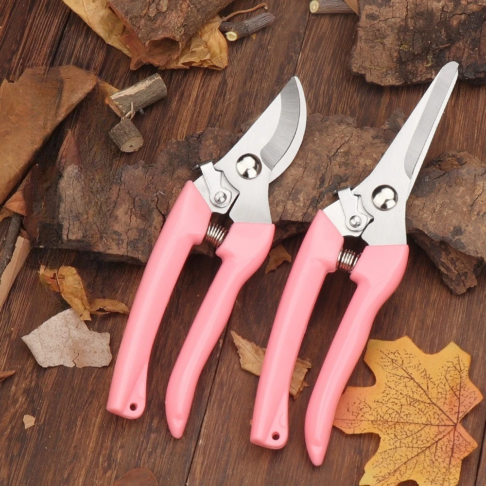 

2 Pack Flower Scissors(Pink), Pruning shears, Garden Shears, Flower Shears for Beginners,Bypass & Straight Blade Garden Clippers