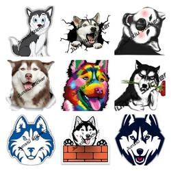 Cute Pet Dog Siberian Husky Decal Husky Dog Bumper Sticker Husky Crack Sticker Dog Creative Home Car Windows Decoration