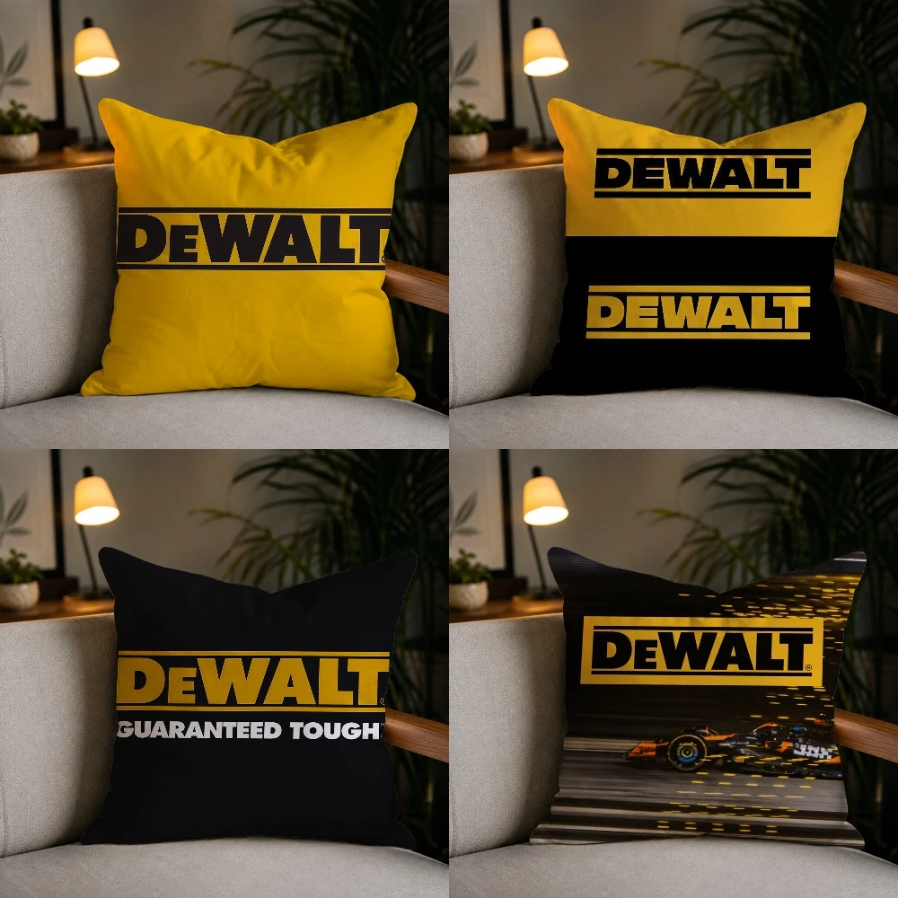 D-DeWalt-S Tool BrandPillow Case Plush Pillow Cases Home Decoration Pillow Cover for Sofa Bed Chair Living Room
