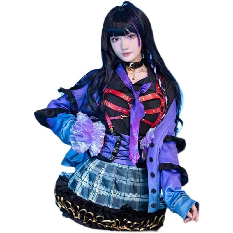 CosKeKe Meloco Kyoran Cosplay Anime Vtuber XSOLEIL Costume Elegant Sweet Uniform Dress Women Halloween Party Role Play Clothing