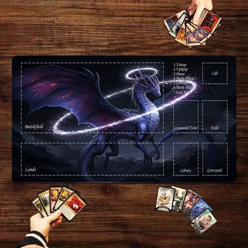 

Magic card playmat with zone magic giant dragon mtg Playmat Desk Mat gamer keypad expansion gaming mouse pad office desk mat