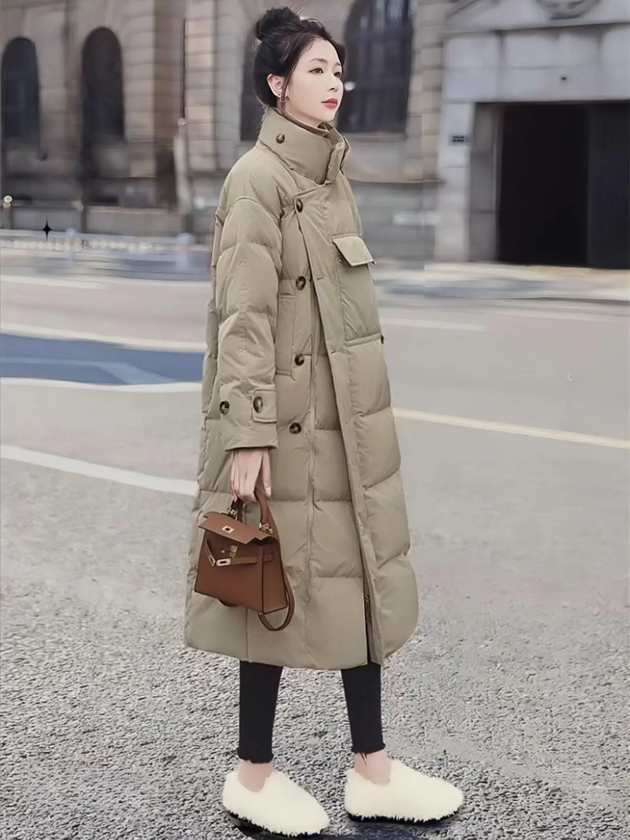 

Winter Down Cotton Jacket, Medium Length Loose and Thickened Jacket, Korean Design, New for Women in 2024