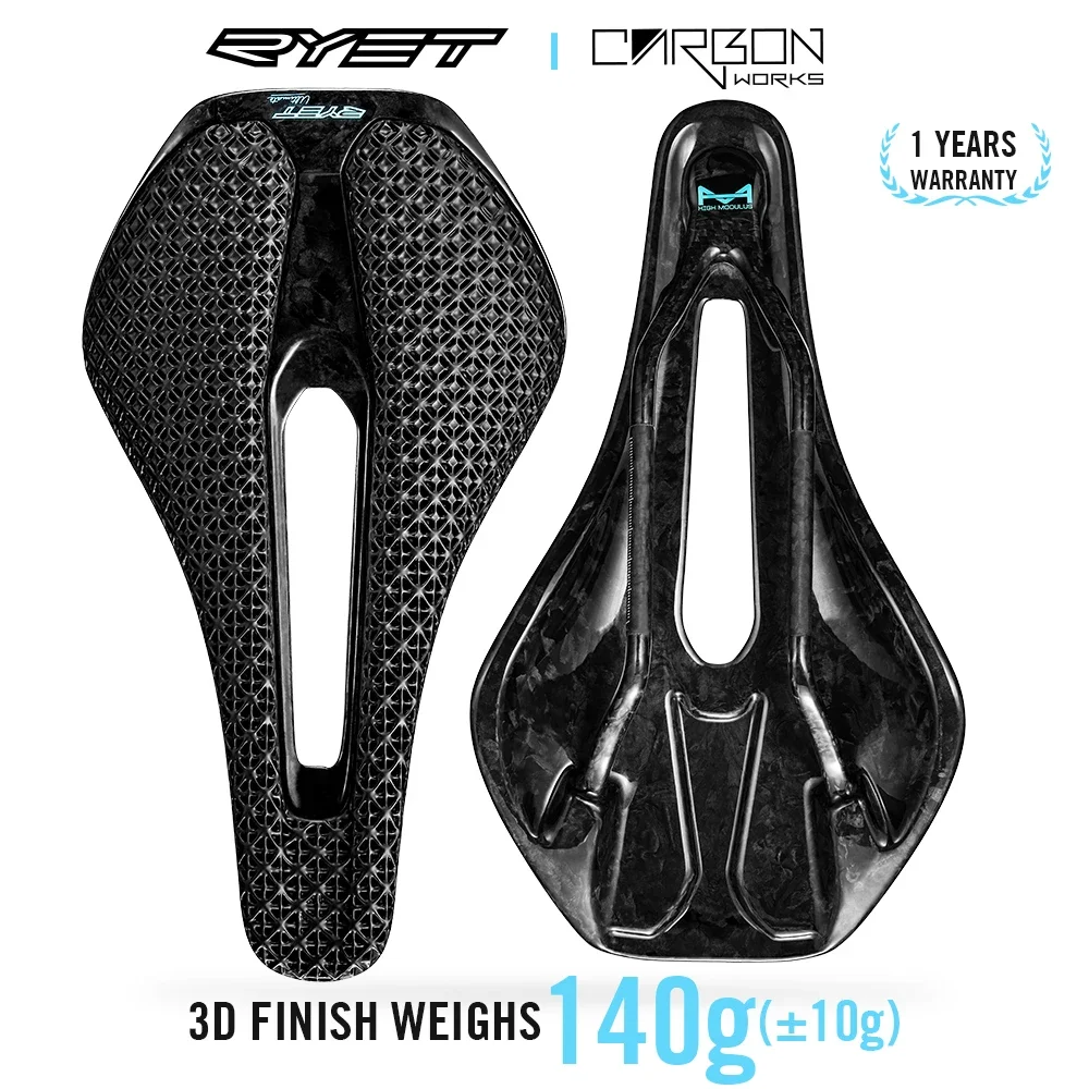 

Сверхлегкое углеродное велосипедное седло RYET с 3D принтом, велосипедное седло 135 мм, велосипедное седло для горного велосипеда, гравия, дорожного велосипеда