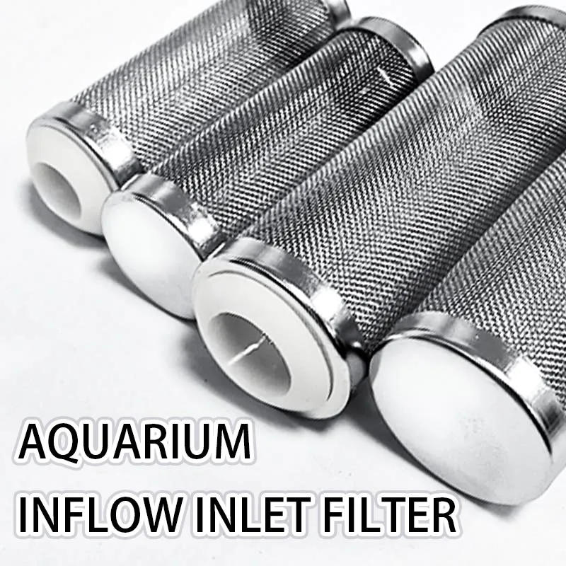 s Aquarium Filter Stainless Steel Inlet Protective Net Cover Small Shrimp Fish Protection Mesh Accessories Water Akvarium