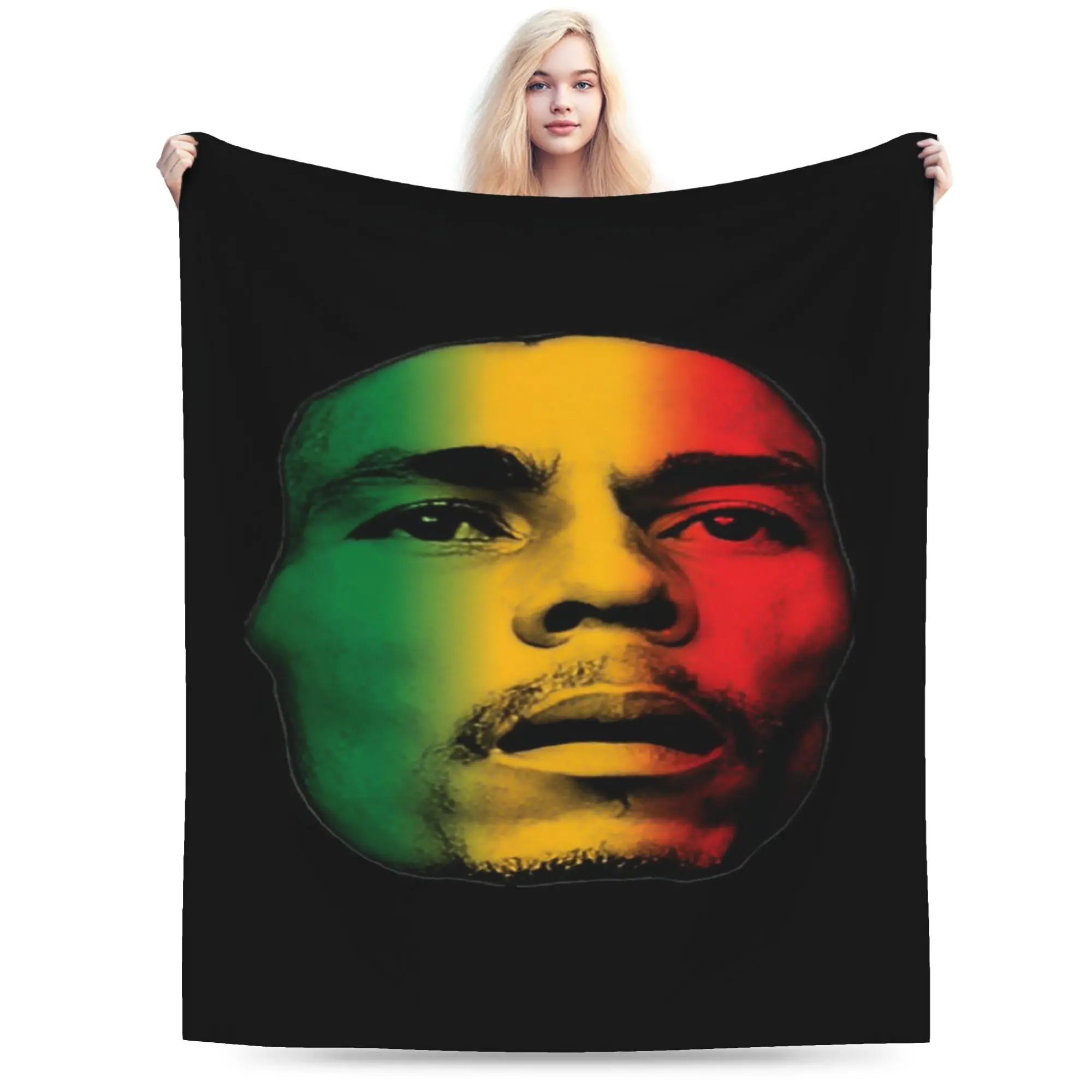 B-Bobs M-MarleyS One Love Flannel Blanket Winter  Warm Soft Bedding Throws for Boy Girl Home Decor Fluffy Bedspread Sofa Bed