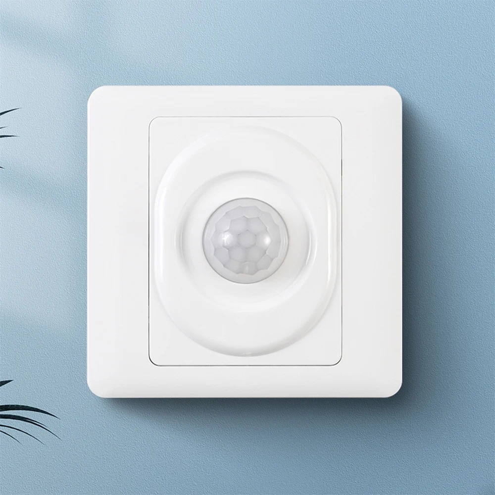 AC 220V PIR Motion Sensor Light Switch Infrared Human Body Detection Auto On Off Light Smart Switch for Staircase Time Delay