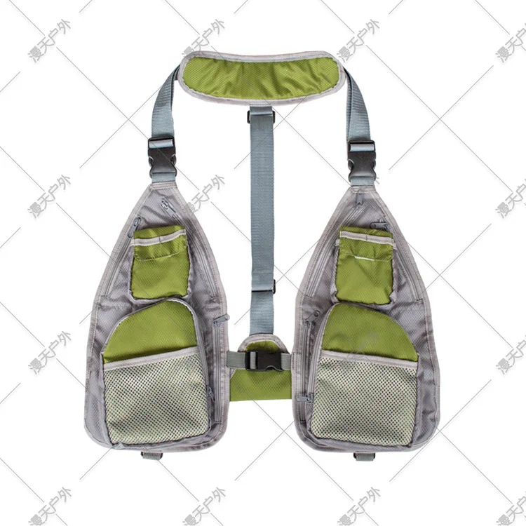 

Летний рыболовный жилет регулируемого размера с несколькими карманами, простые уличные летающие жилеты для рыбалки