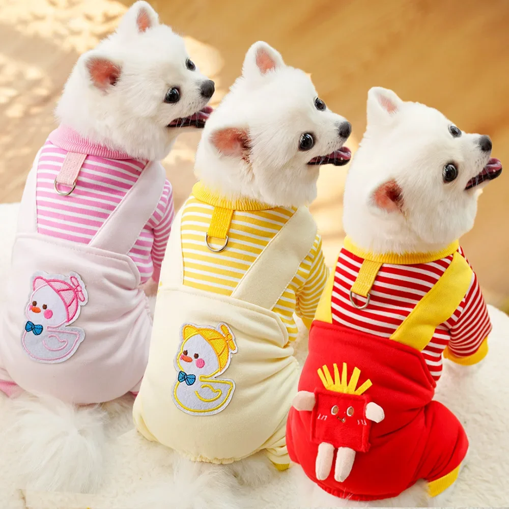 

Pet Four-legged Clothing Dog Cat Coats Autumn Winter Fleece Puppy Sweater Medium-sized Dog Corgi Bulldogs Clothes with D-Ring