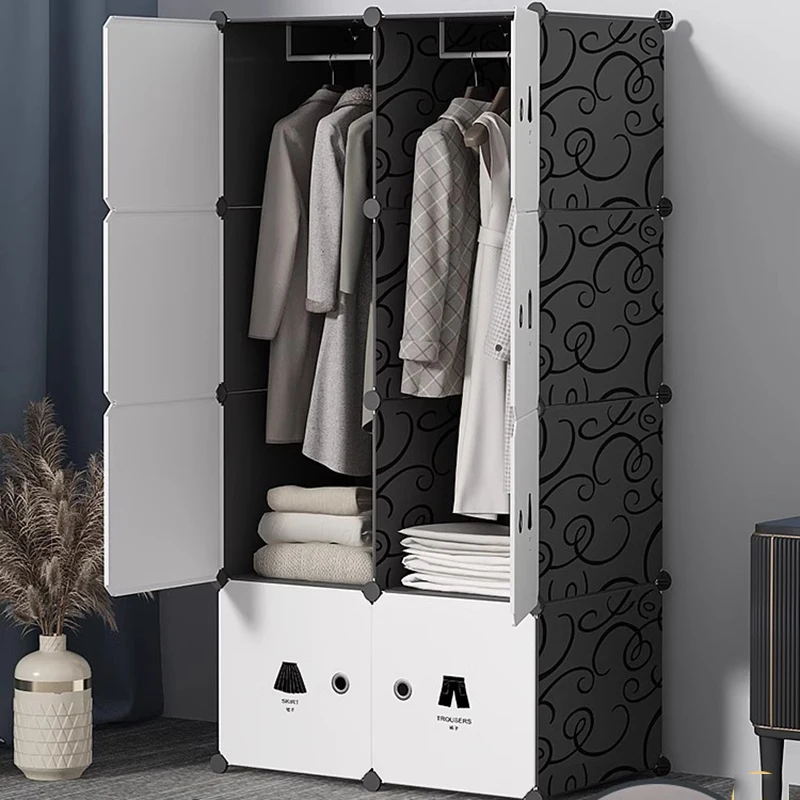 Jewelry Fabric Closet Simple Plastic Makeup System Jewelry Nordic Cheap Space Saving Wardrobe Exterior Exterior Lounge Furniture