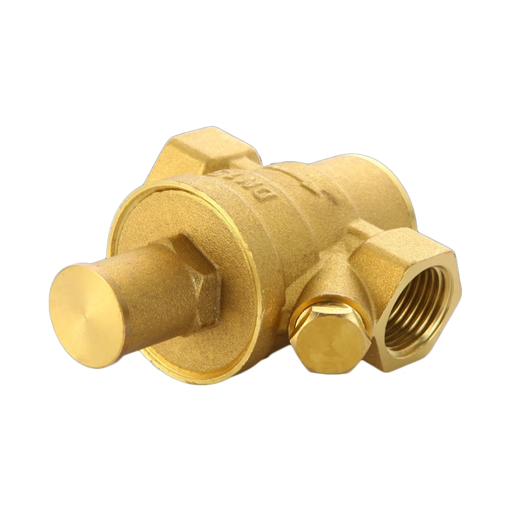 Brass Pressure Reducing Valve with Pressure Gauge,Water Pressure Regulator Valve, 1/2 