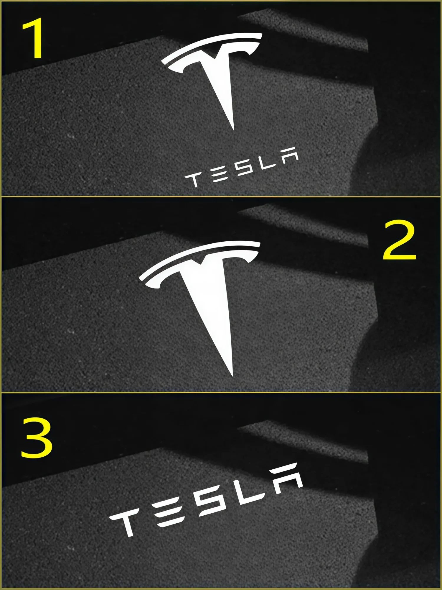 HD 2X LED Car Door Projector Welcome Light For Tesla Accessories Model Y RWD 2025 Model 3 S X 2020 2021 2022 2023 2024 2025 2026