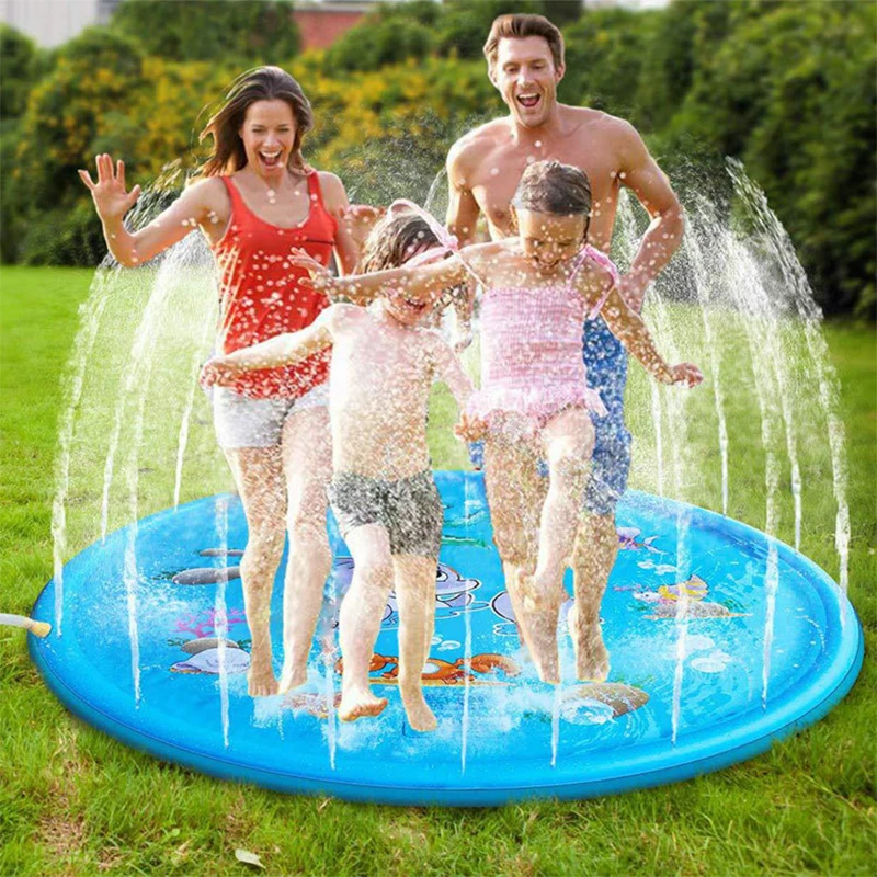 I bambini giocano tappetino per acqua Summer Beach cuscino gonfiabile per spruzzo d'acqua gioco da esterno giocattolo casa prato piscina Mat bambini spruzza giocattoli