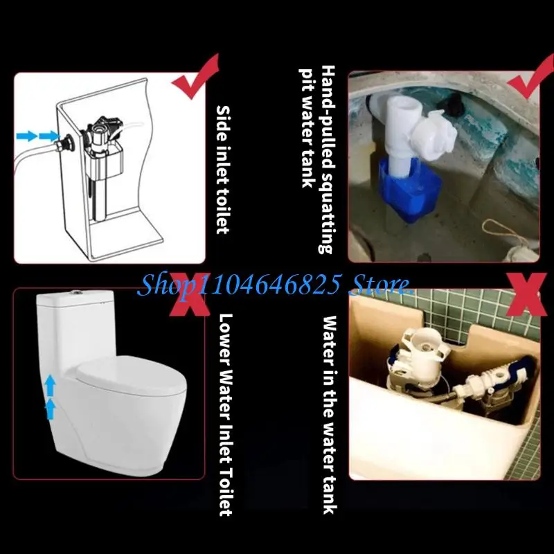 Toilet Side Inlet Fill Assembly with Float Cup Part Use